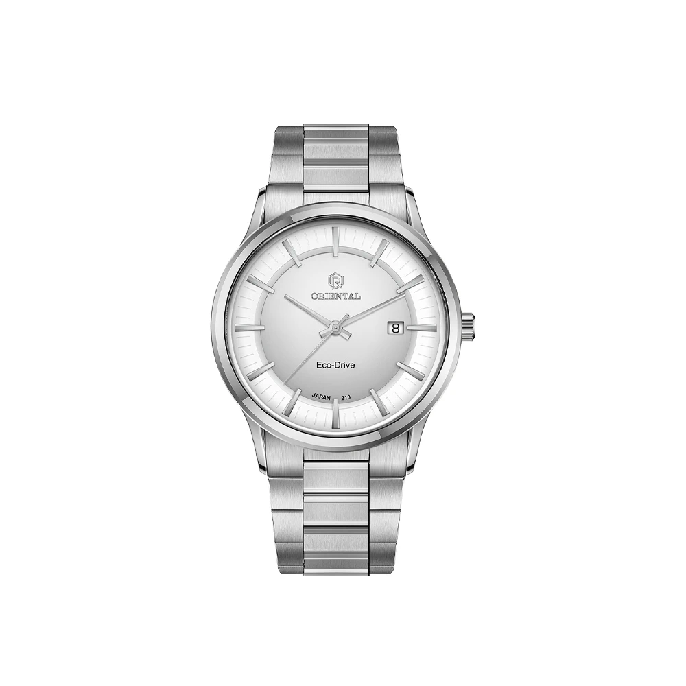 اورینتال اکو درایو استیل بند استیل صفحه سیلور مردانه ۲۱۰-oriental